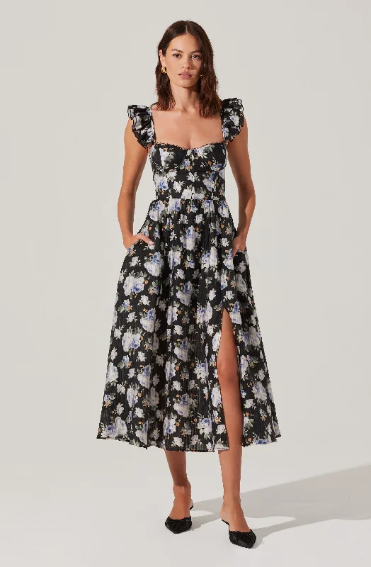Effortlessly chic fashion for today’s woman   Wedelia Floral Bustier Midi Dress
