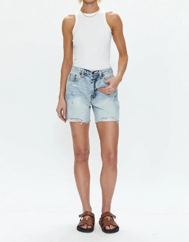 Refresh your wardrobe with high-quality women’s fashion   Devin High Rise Mom Cut Off - St Tropez In Blue