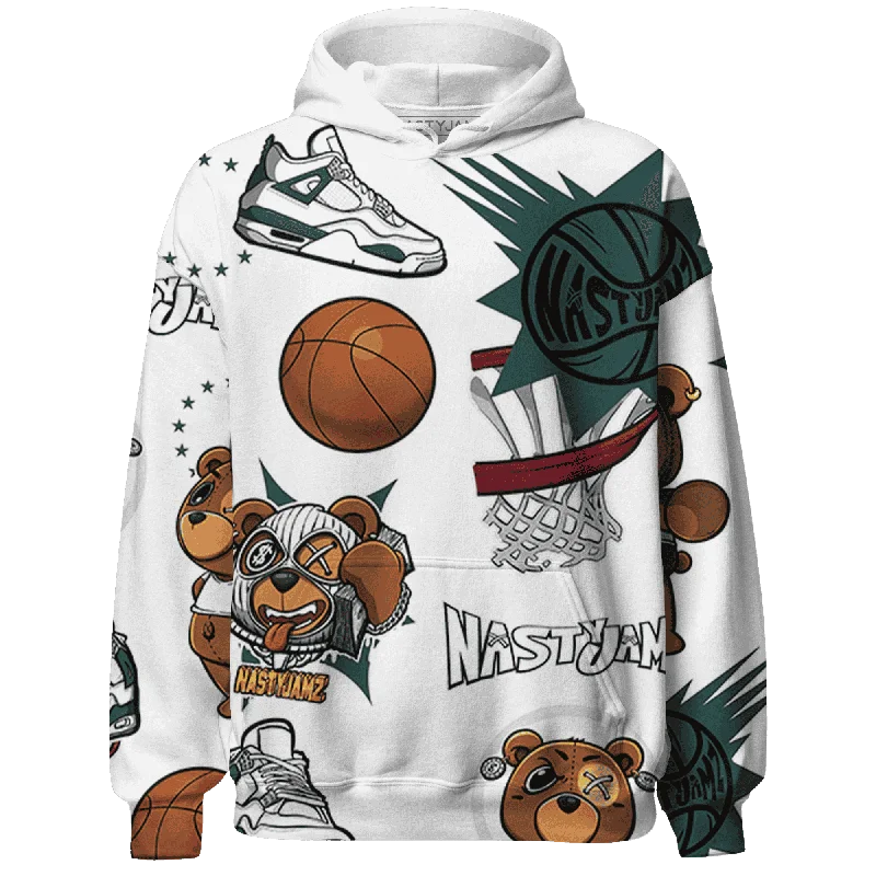 NastyJamz Oxidized Green 4s Hoodie Match BER Icon Wallpapers 3D All-Over Print