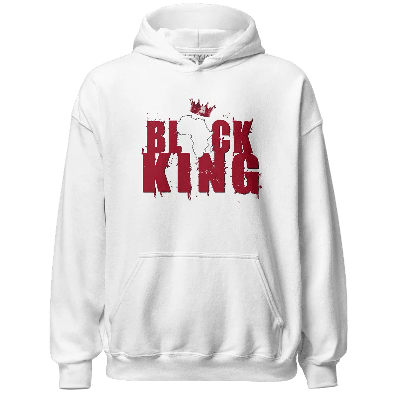 NastyJamz Retro Red Taxi 12s Hoodie Match Black King Crown