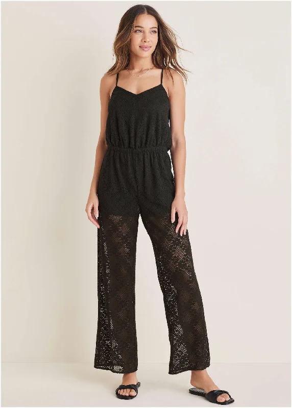 Lace Jumpsuit - Black