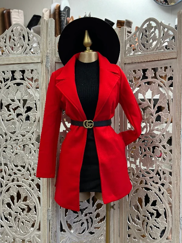 Designer-inspired women’s fashion at affordable prices   Bright Red Coat