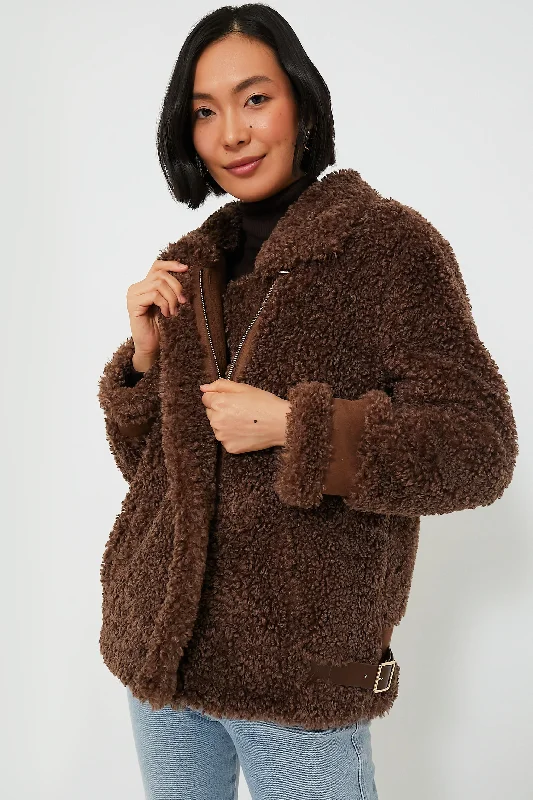 Summer-ready fashion for stylish women   Brown Sherpa Giulia Jacket