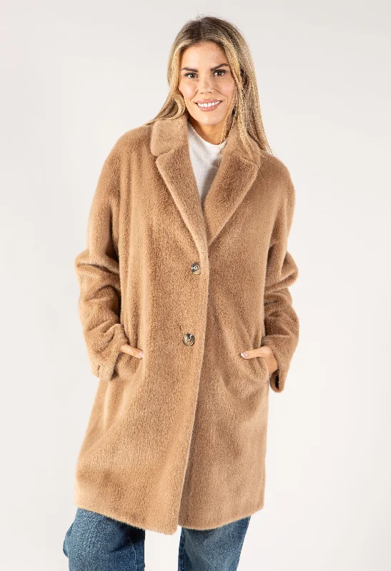 Versatile fashion options for every occasion   Faux Fur Single Breasted Coat