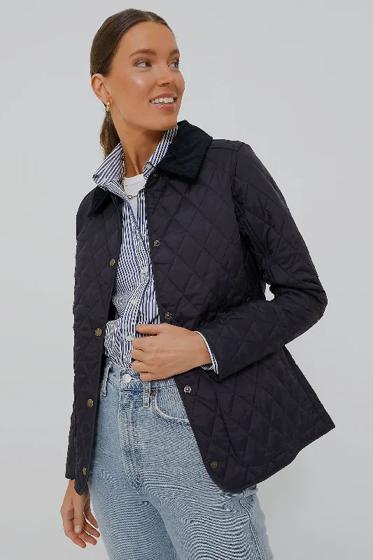 Luxurious fabrics and modern designs for women   Navy Annandale Quilted Jacket