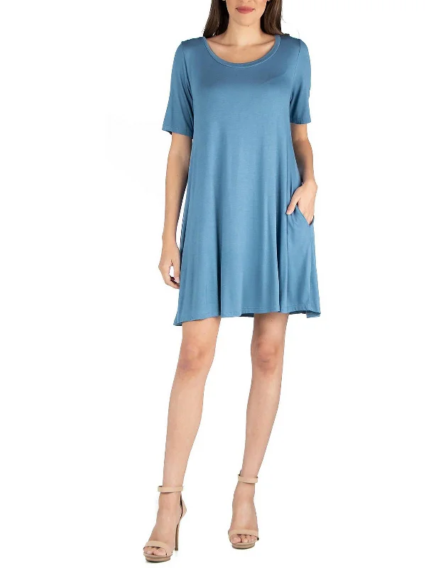 Discover the latest trends in women’s fashion   Plus Womens Wideneck Midi T-Shirt Dress