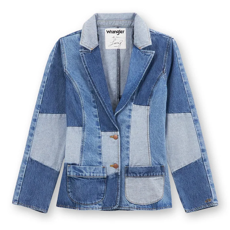 Refresh your wardrobe with stylish women’s outfits   Wrangler Lainey Wilson Patchwork Blazer