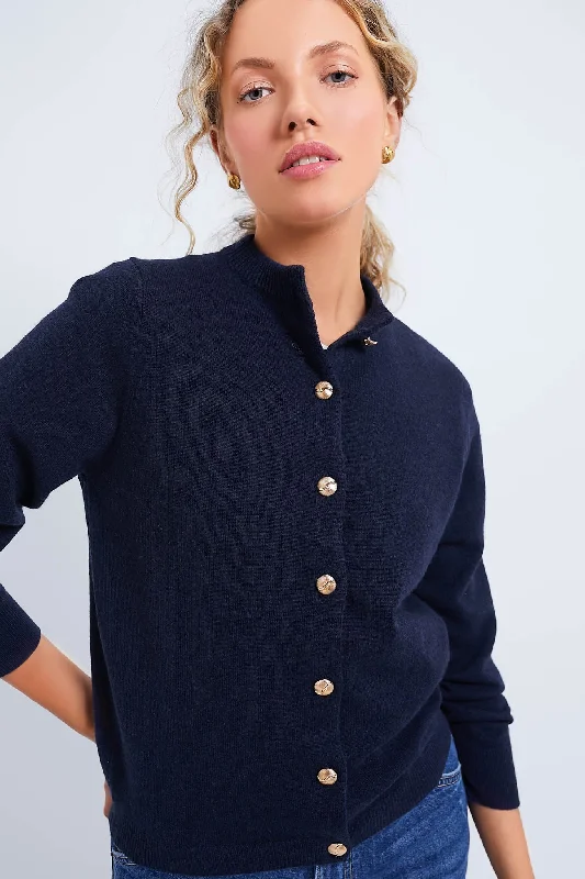 Effortlessly chic fashion for today’s woman   Navy Quinn Cashmere Cardigan