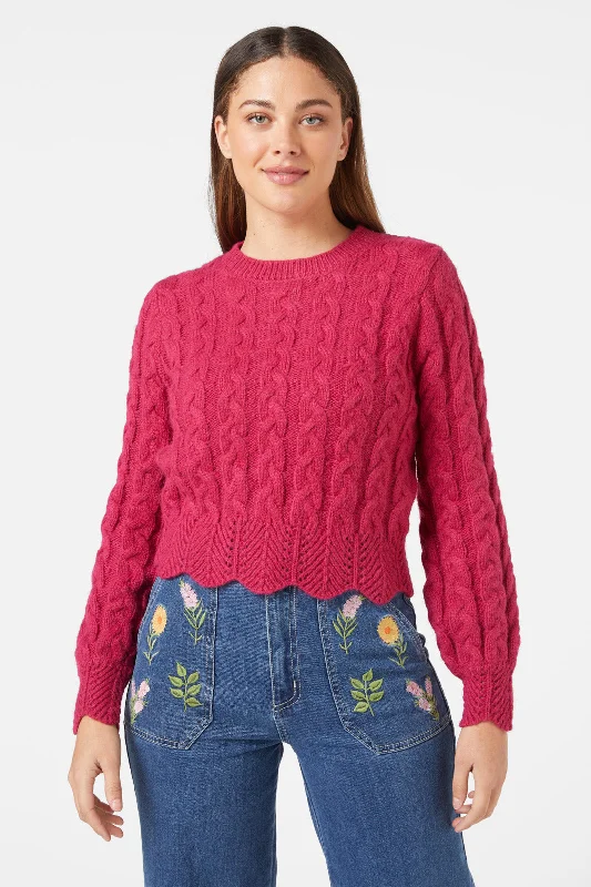 Elegant evening wear for special events   Sandy Sweater Raspberry