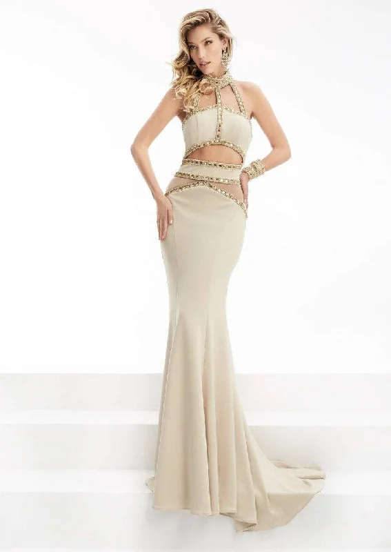 Bold and sophisticated looks for every woman   Jasz Couture - Bejeweled Halter Neck Dress 5923